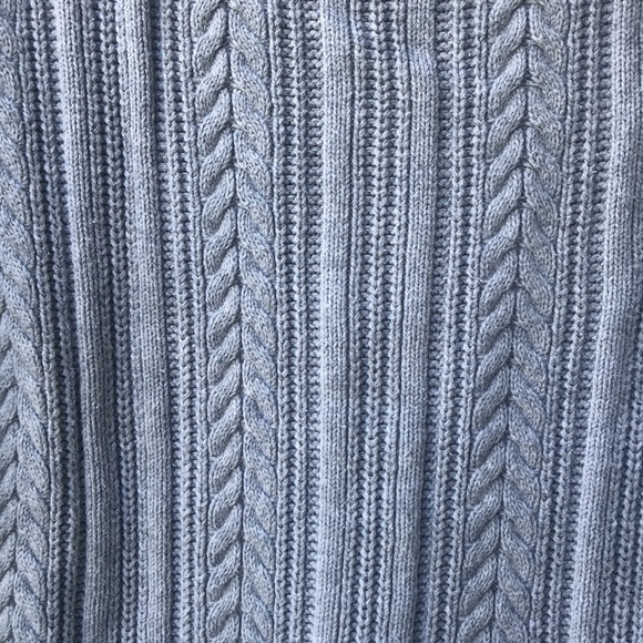 Gray lands end cable sweater - Picture 2 of 5